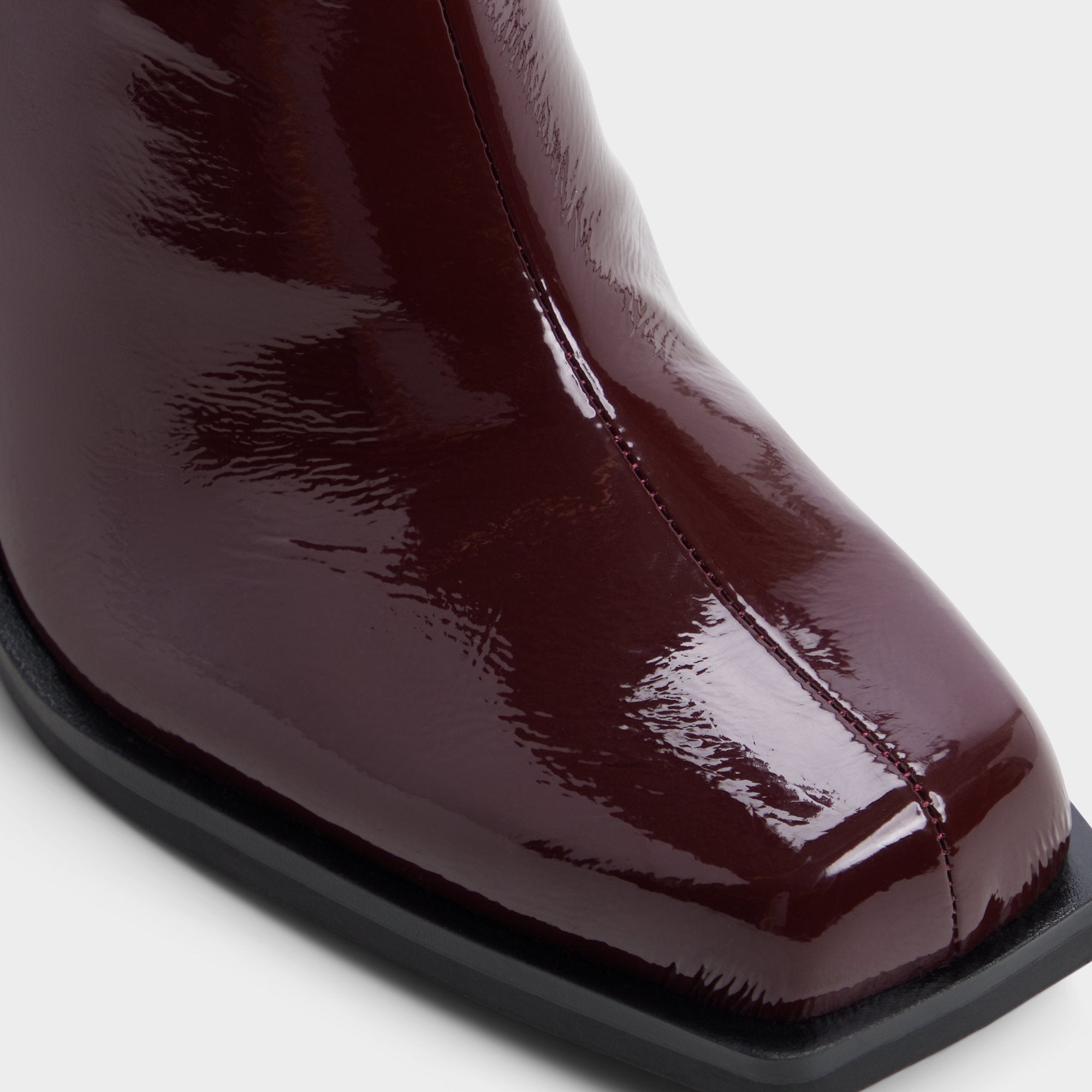 ALDO Joma bottes mi-mollet cuir verni bordeaux