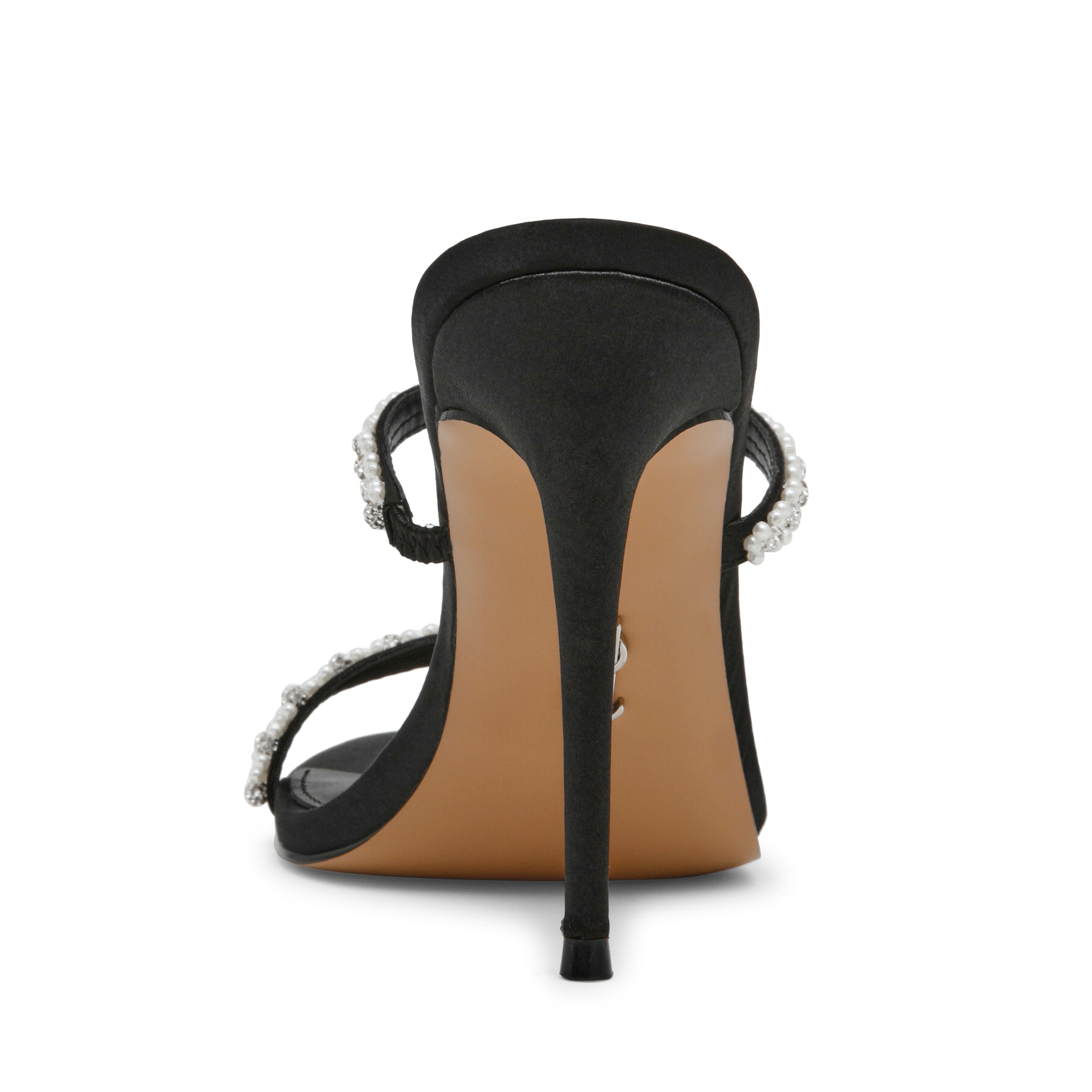 Steve Madden Bethani sandale noir satin talon 10 cm