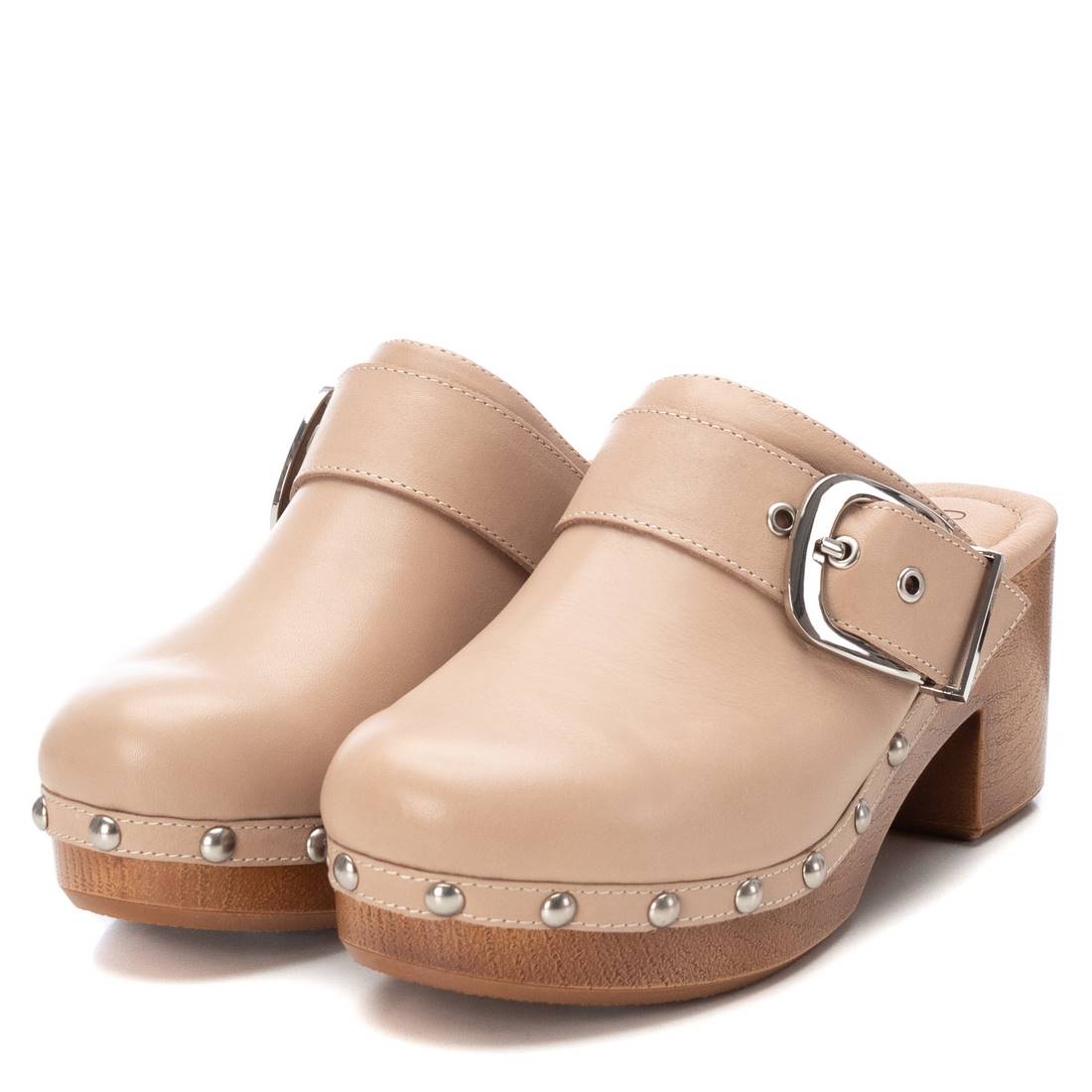 Carmela 16074403 sabot cuir marron talon 7 cm