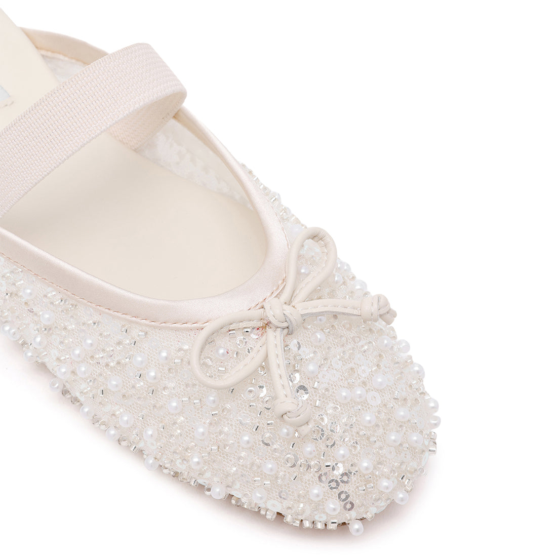 Steve Madden Cutesy-SEQ ballerine ivoire tissu sans lacet