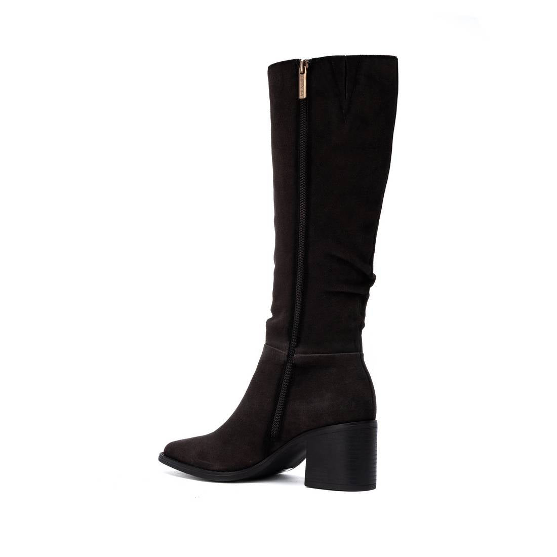 Carmela 16425802 botte femme marron daim plissée