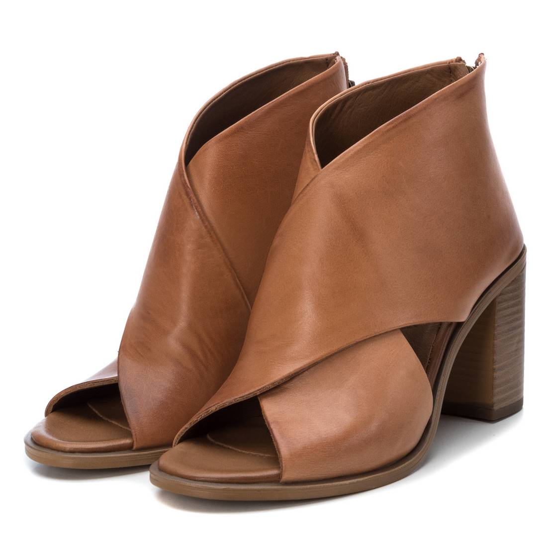 Carmela 16077001 sandale bottine femme marron cuir talon 8 cm