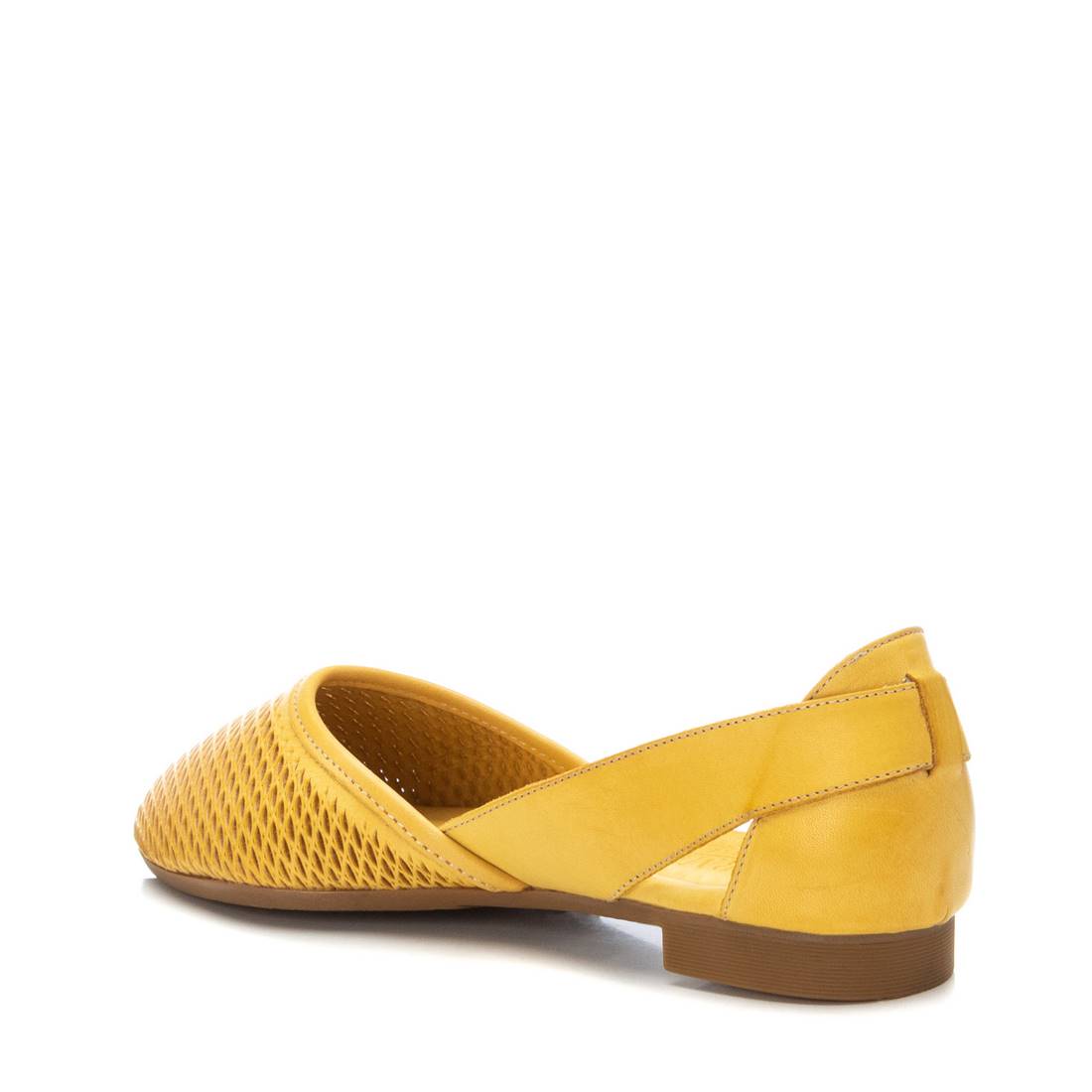 Carmela 16076003 ballerines femme jaune cuir plat