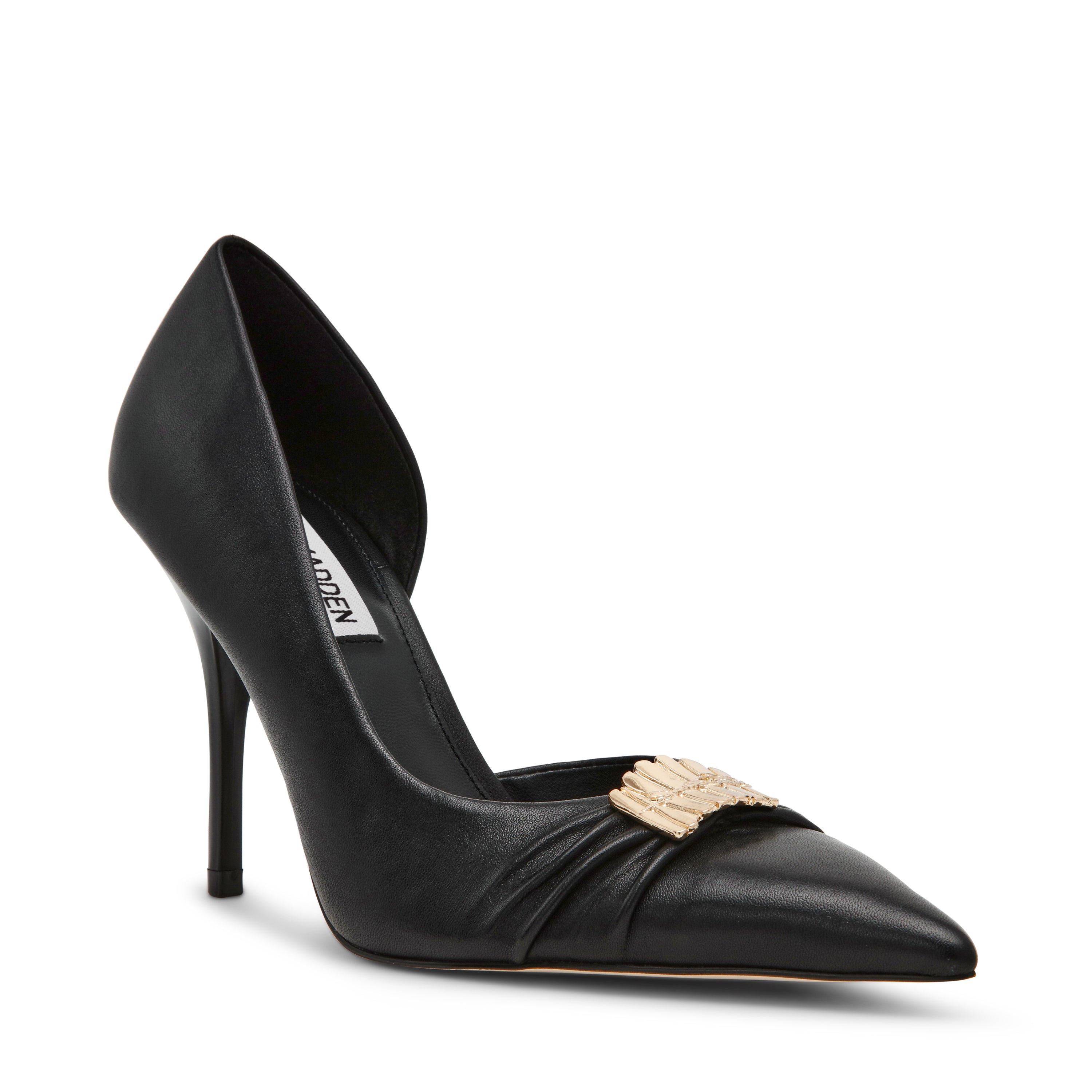 Steve Madden Admiral Pump escarpins cuir noir talon 7 cm