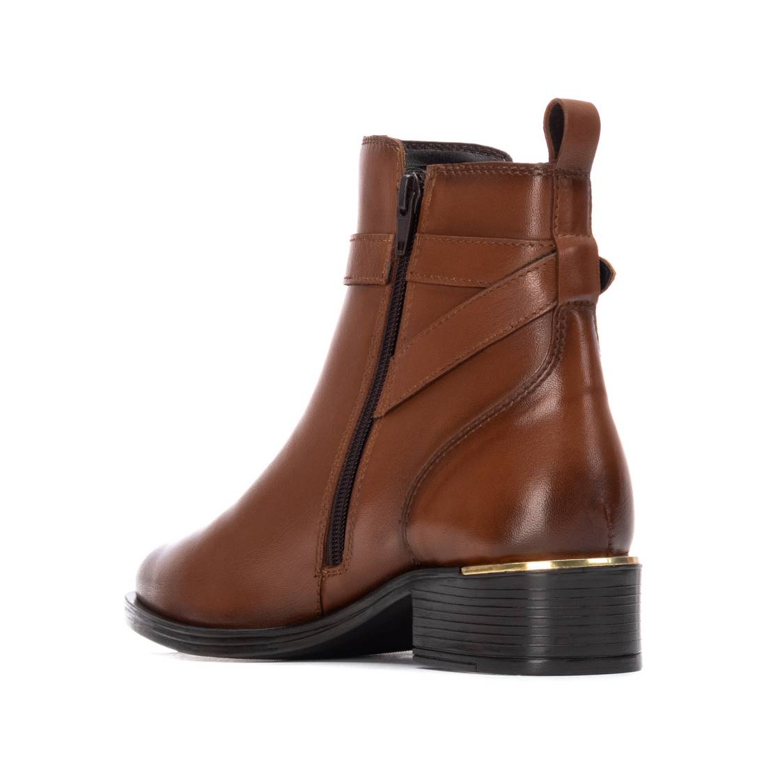 Carmela 16247502 bottines cuir camel boucle