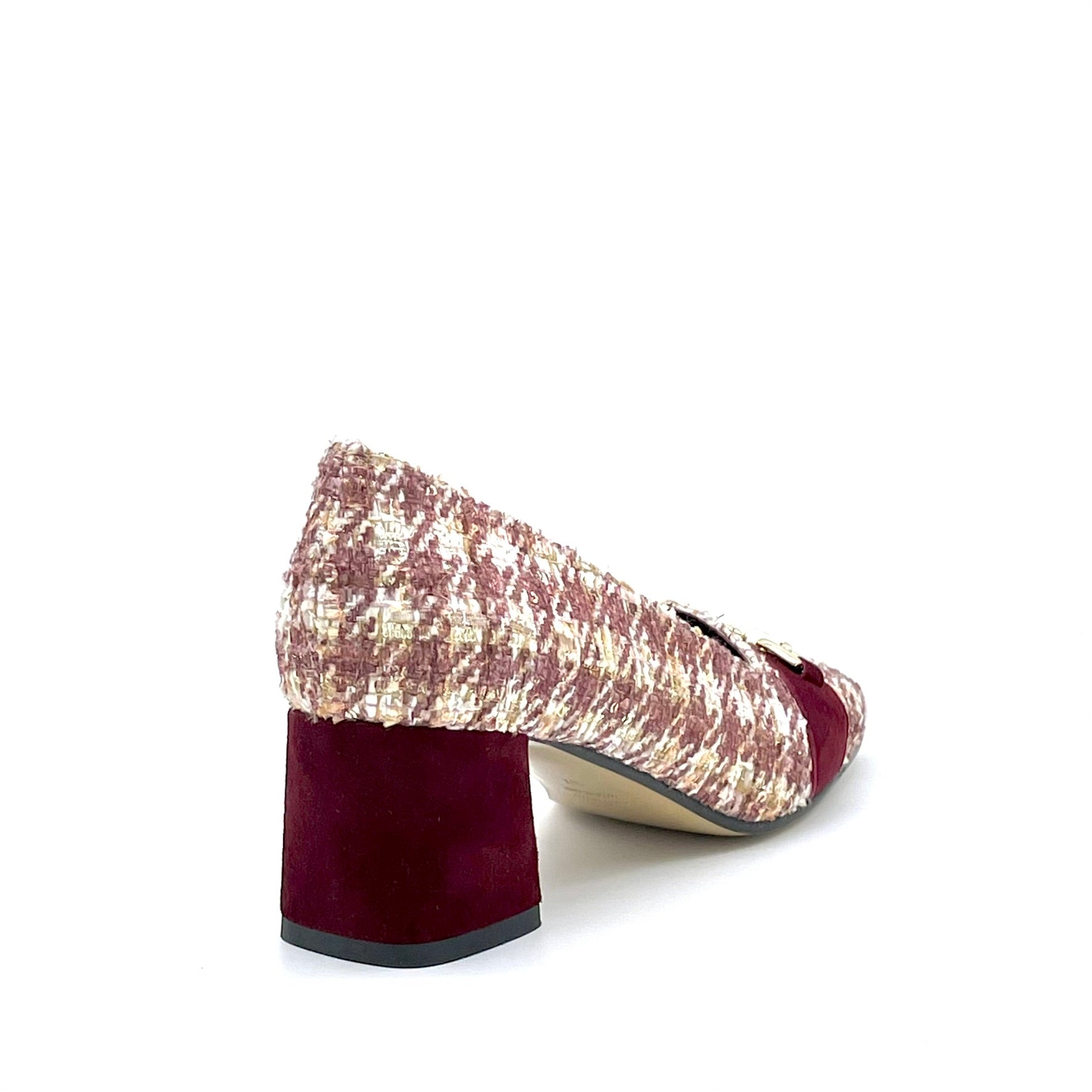 Elata 55521-1 escarpins tweed bordeaux 5,5 cm