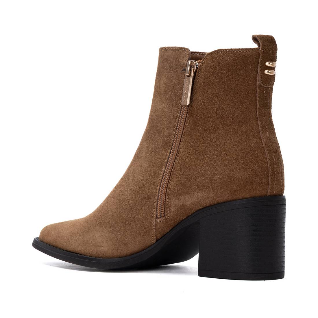 Carmela 16425704 bottines à talon camel cuir
