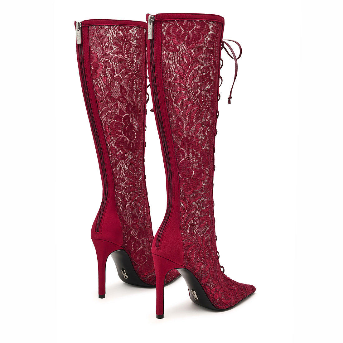 Steve Madden Maxine bottes bordeaux dentelle 10 cm