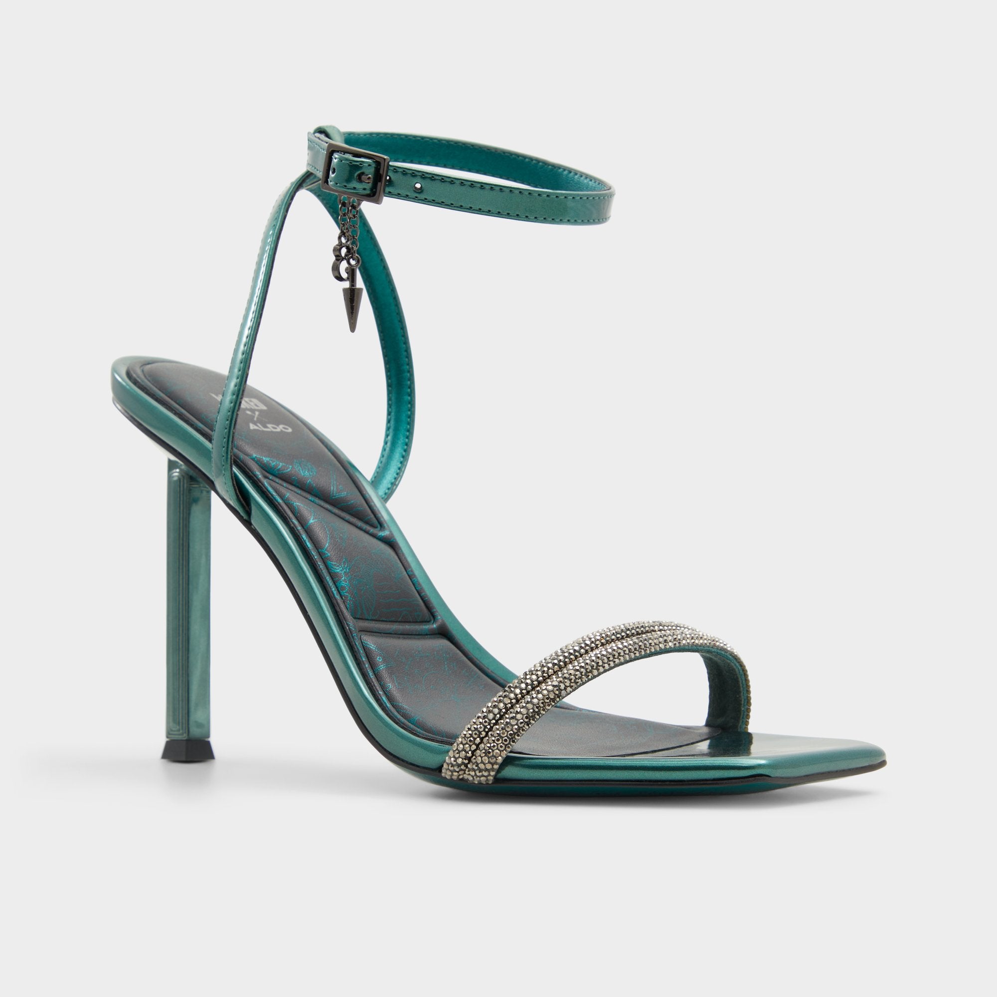 ALDO Bewitching sandales vert émeraude talon fiole