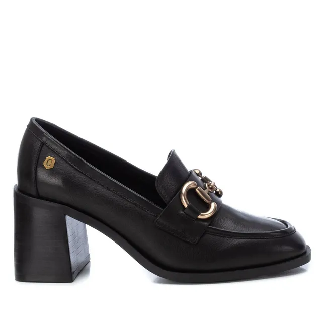Carmela 16112701 mocassins femme noir cuir talon 7cm