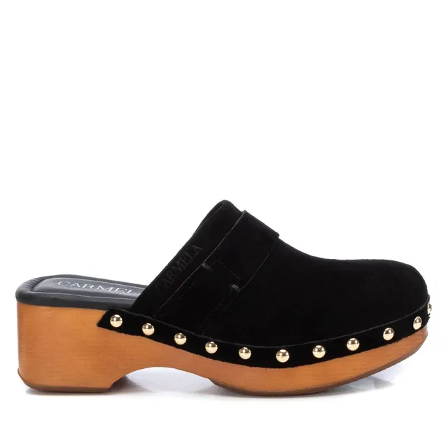 Carmela 16045210 sabot cuir noir talon 5 cm