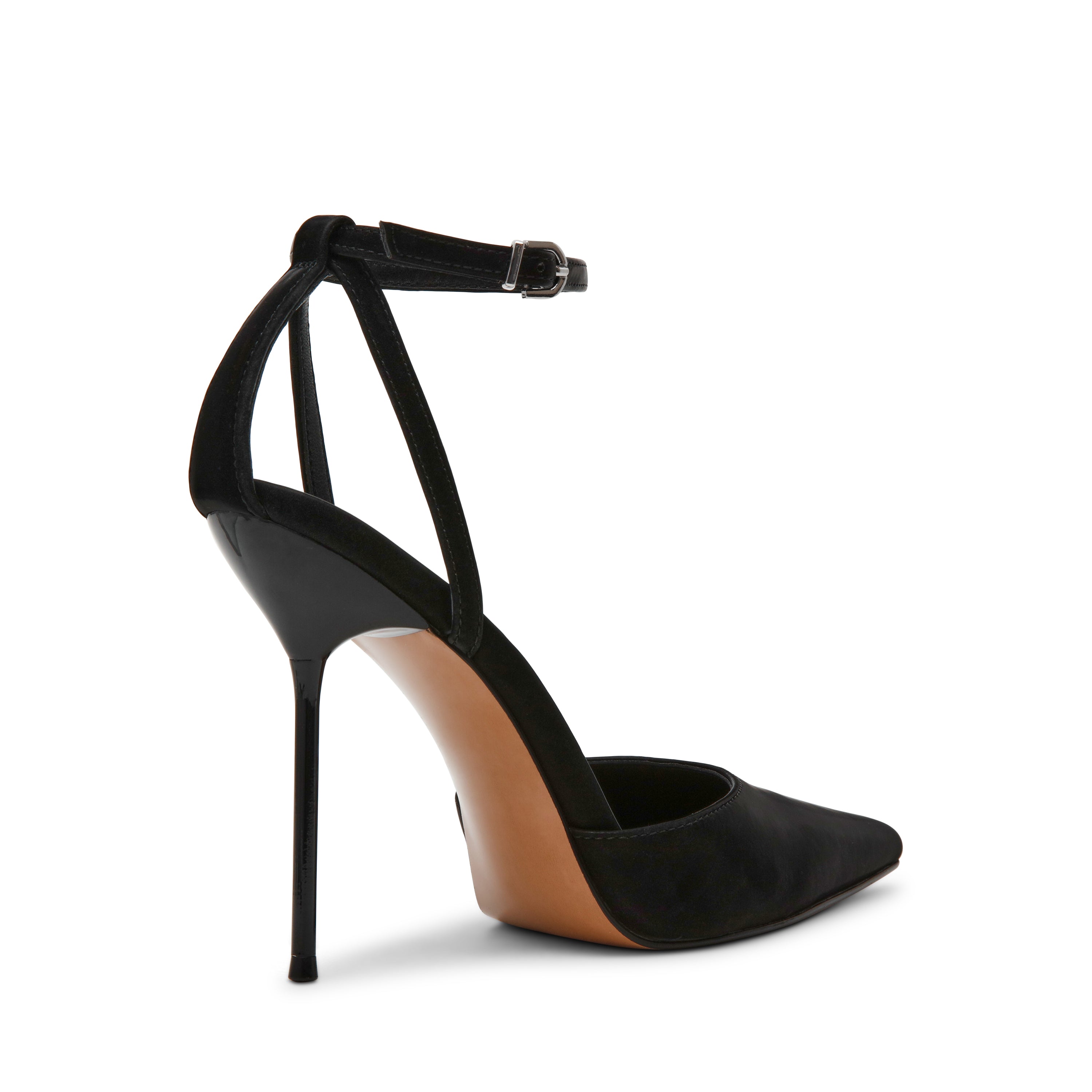 Steve Madden Morrie sandale satin noir talon 10 cm