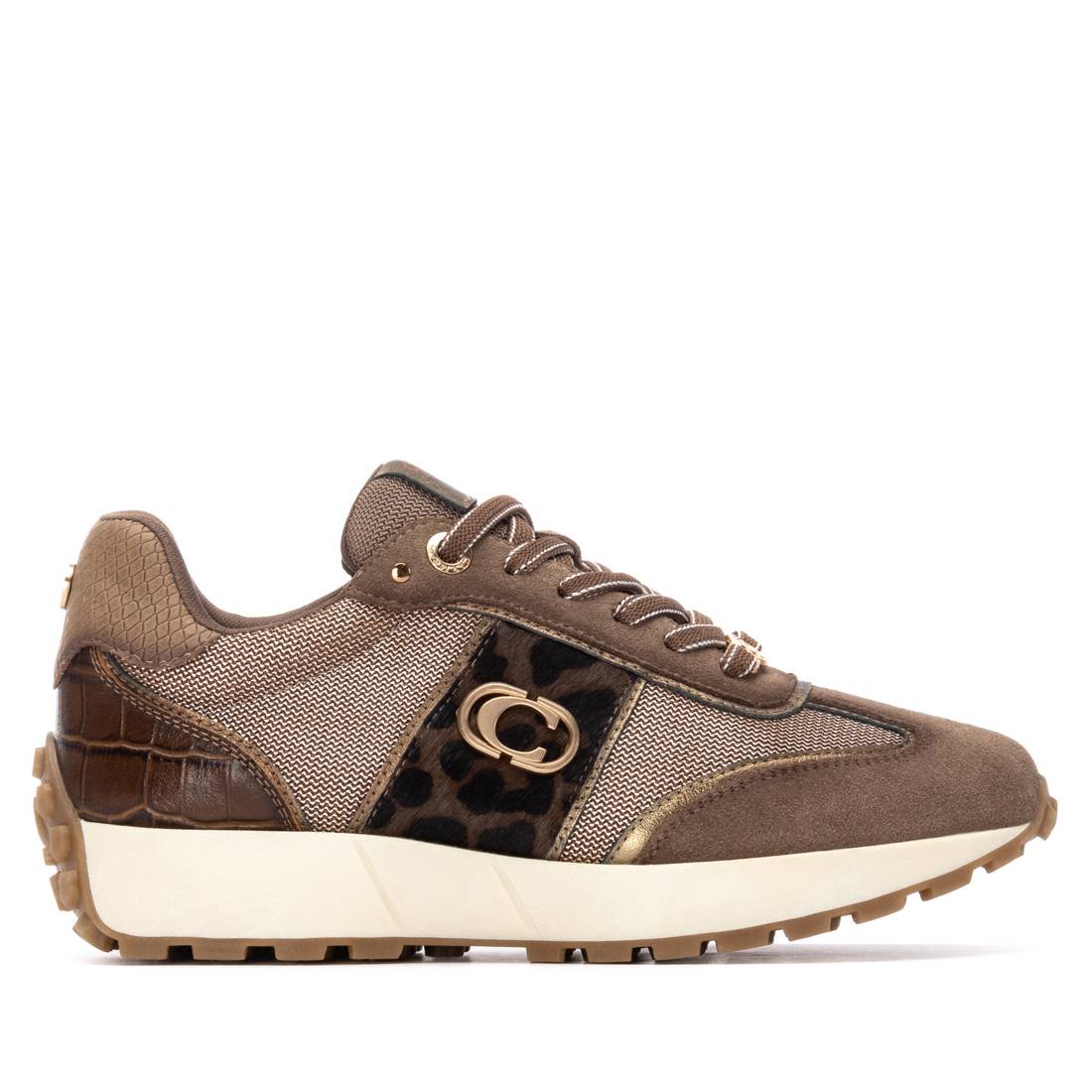 Carmela 16270202 basket femme taupe effet croco