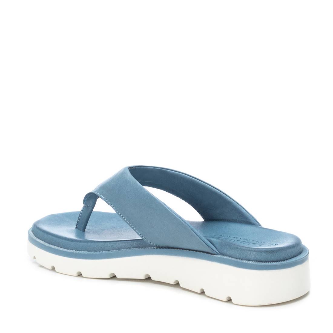 Carmela 16082802 sandale bleu cuir plate