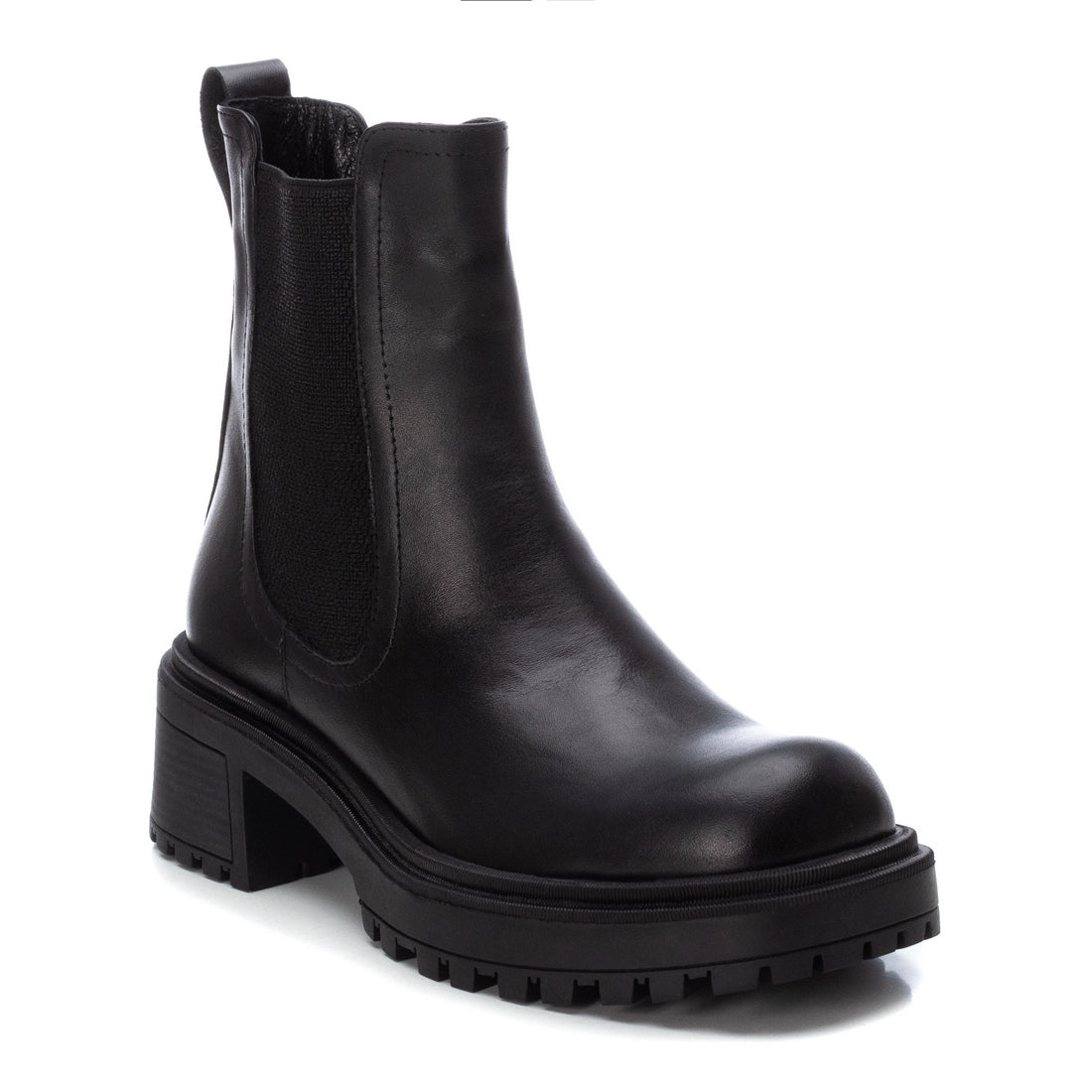 Carmela 16038201 bottine chelsea noire cuir véritable