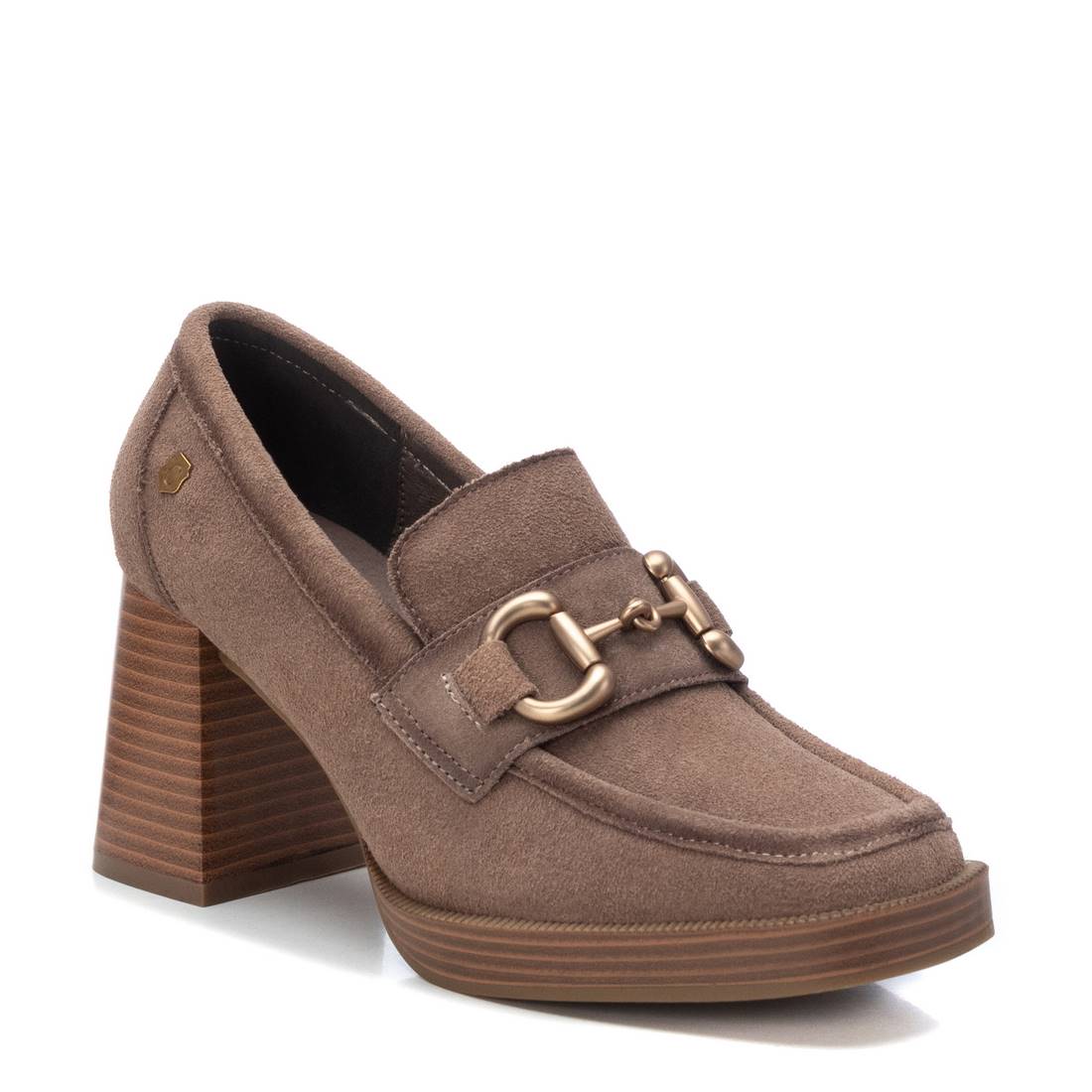 Carmela 16120903 mocassin cuir marron talon