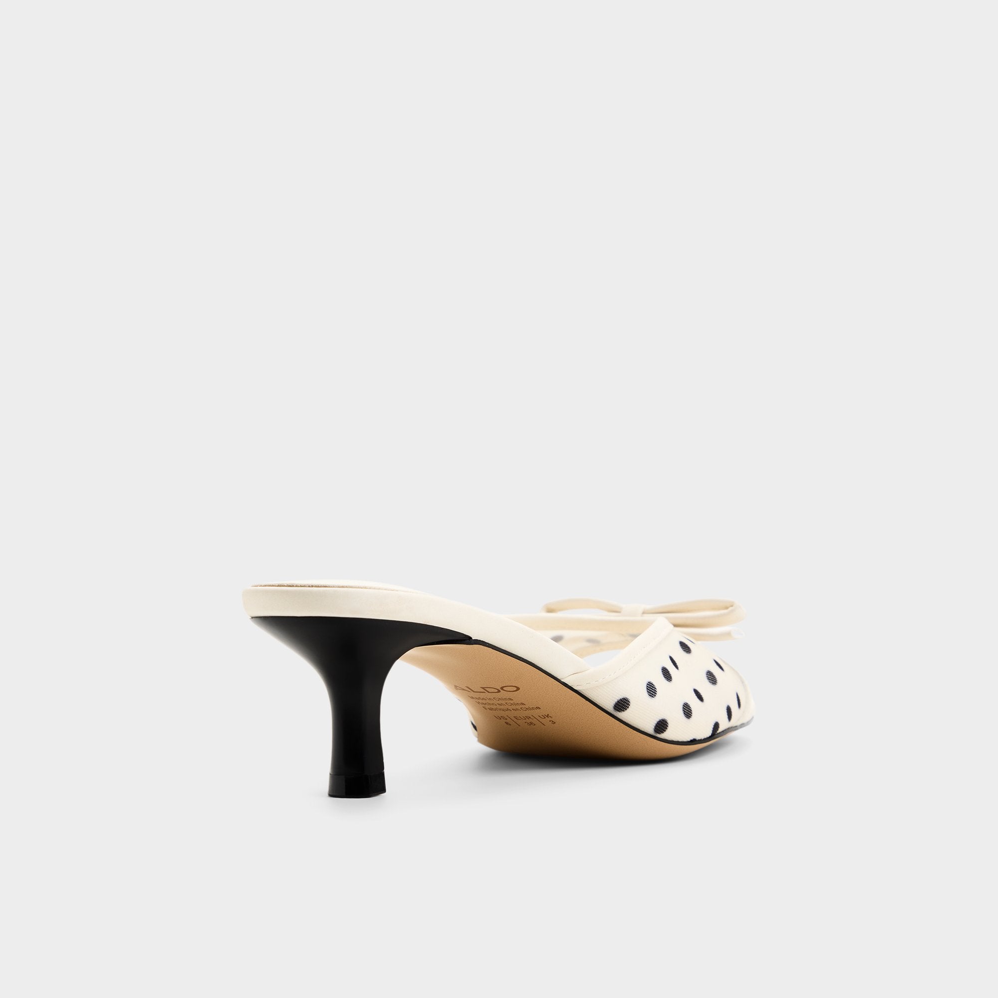 Aldo Begoniaa mule femme blanche à pois