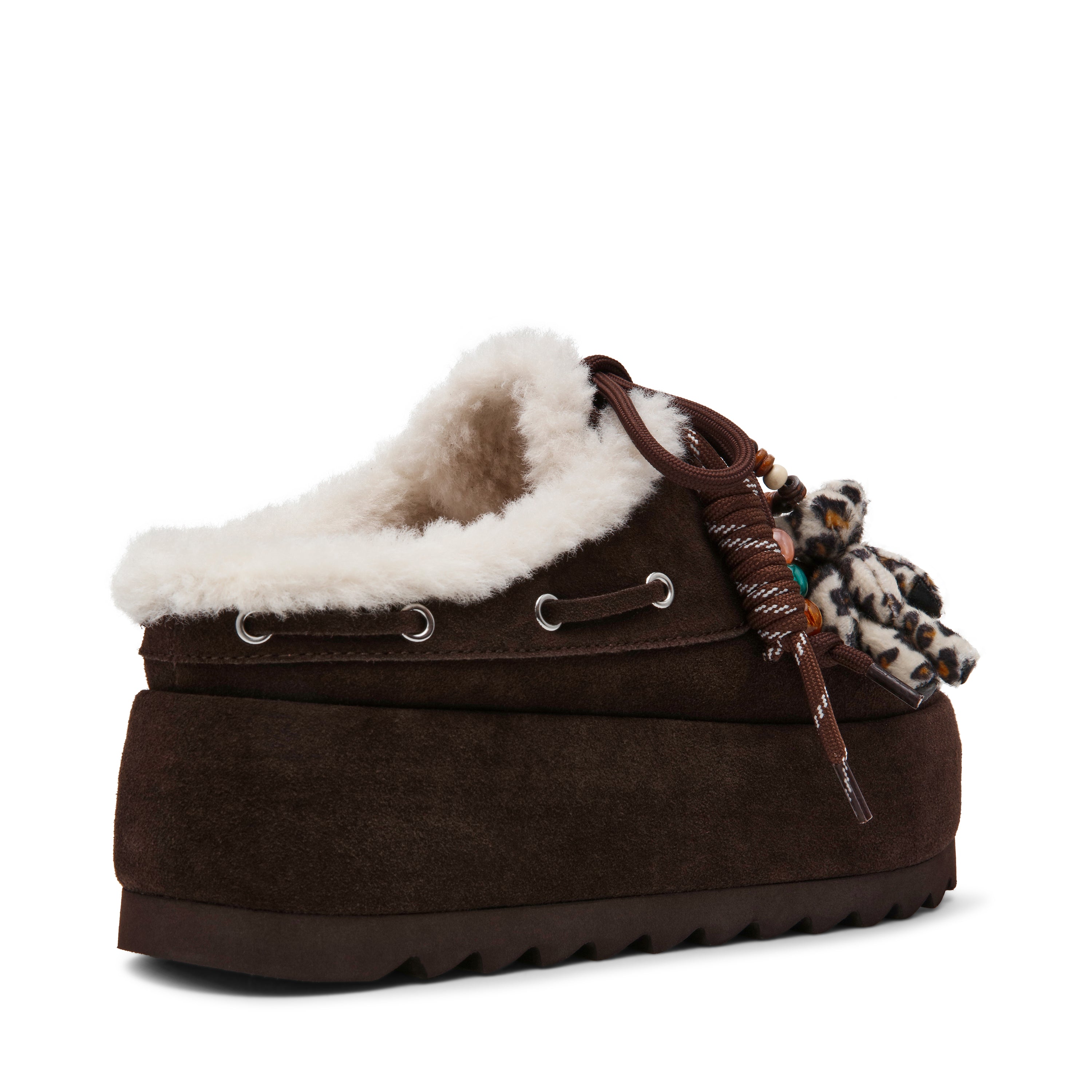 Steve Madden Cuddly mules marron suède plateforme