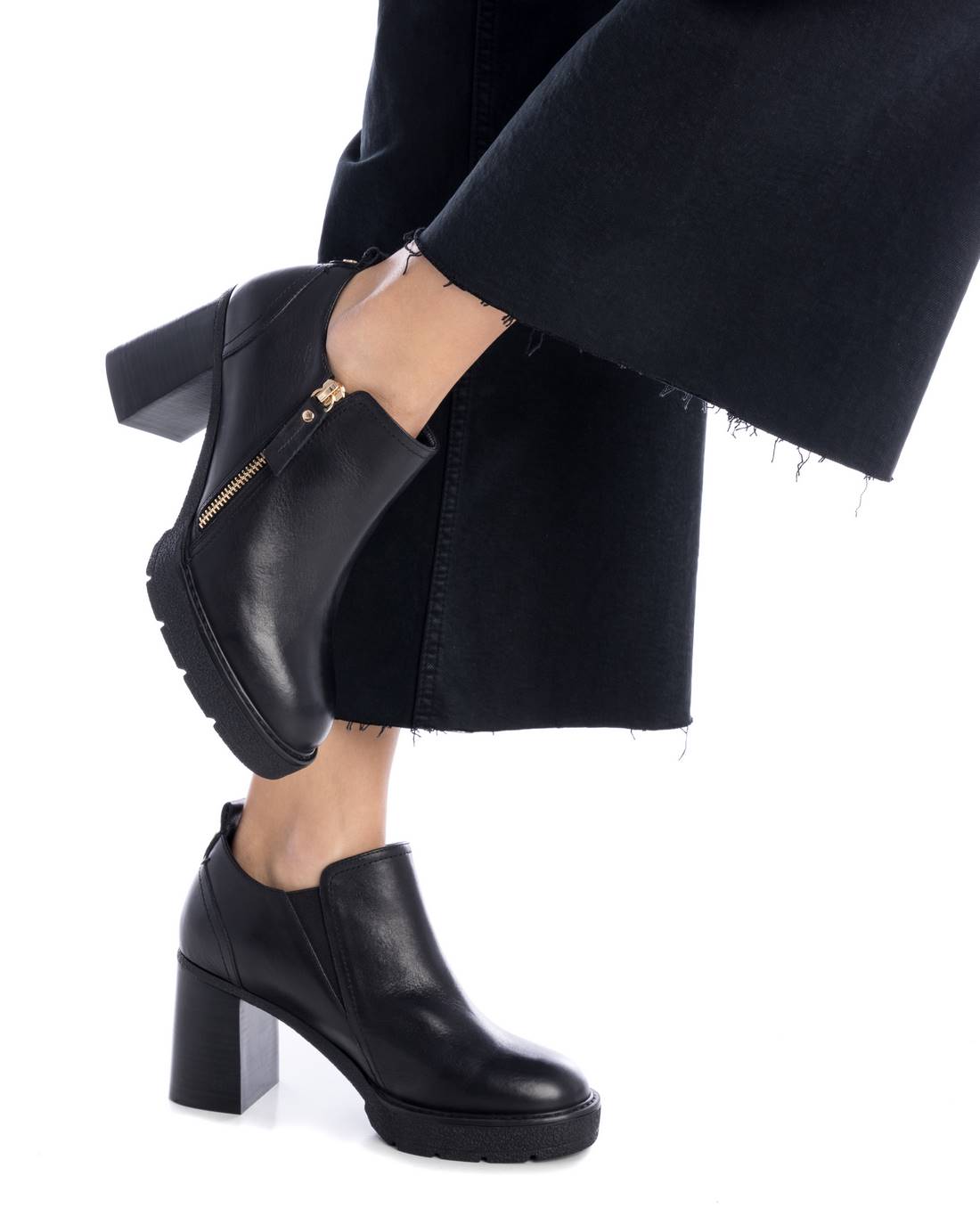 Carmela 16186101 bottines femme noir cuir talon 8cm