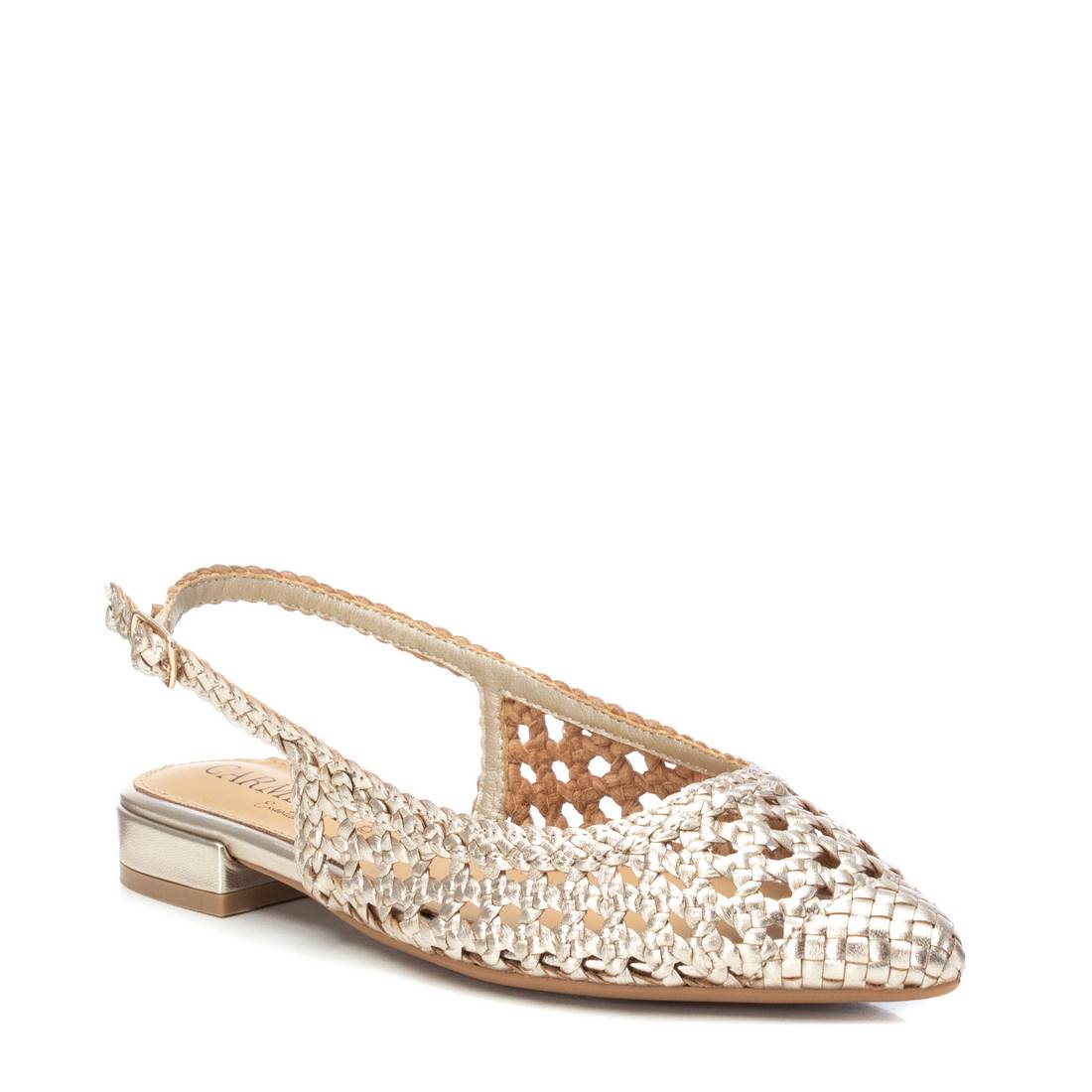Carmela 16147201 ballerine cuir doré bride