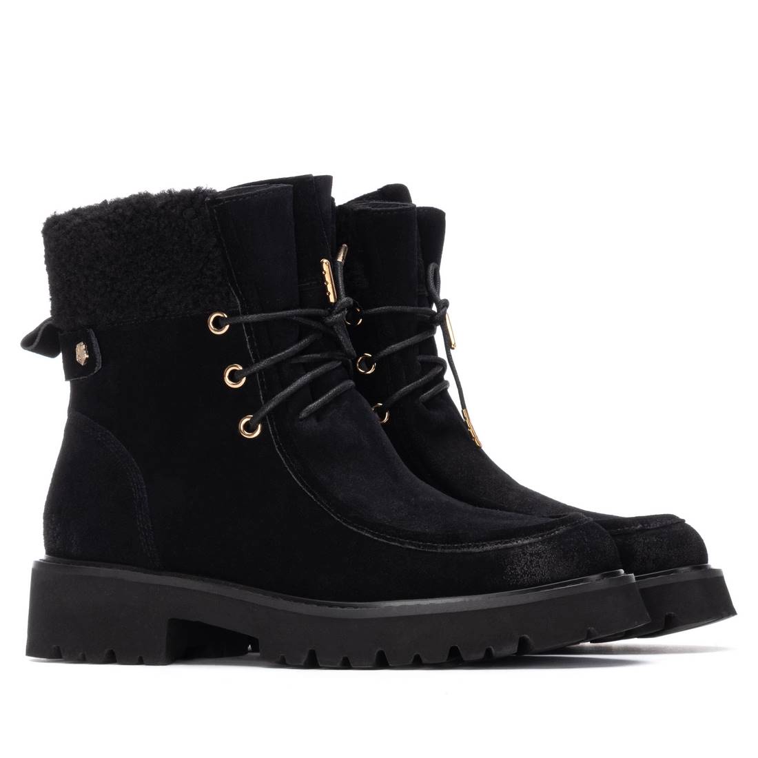 Carmela 16271703 bottines femme noires cuir fourré