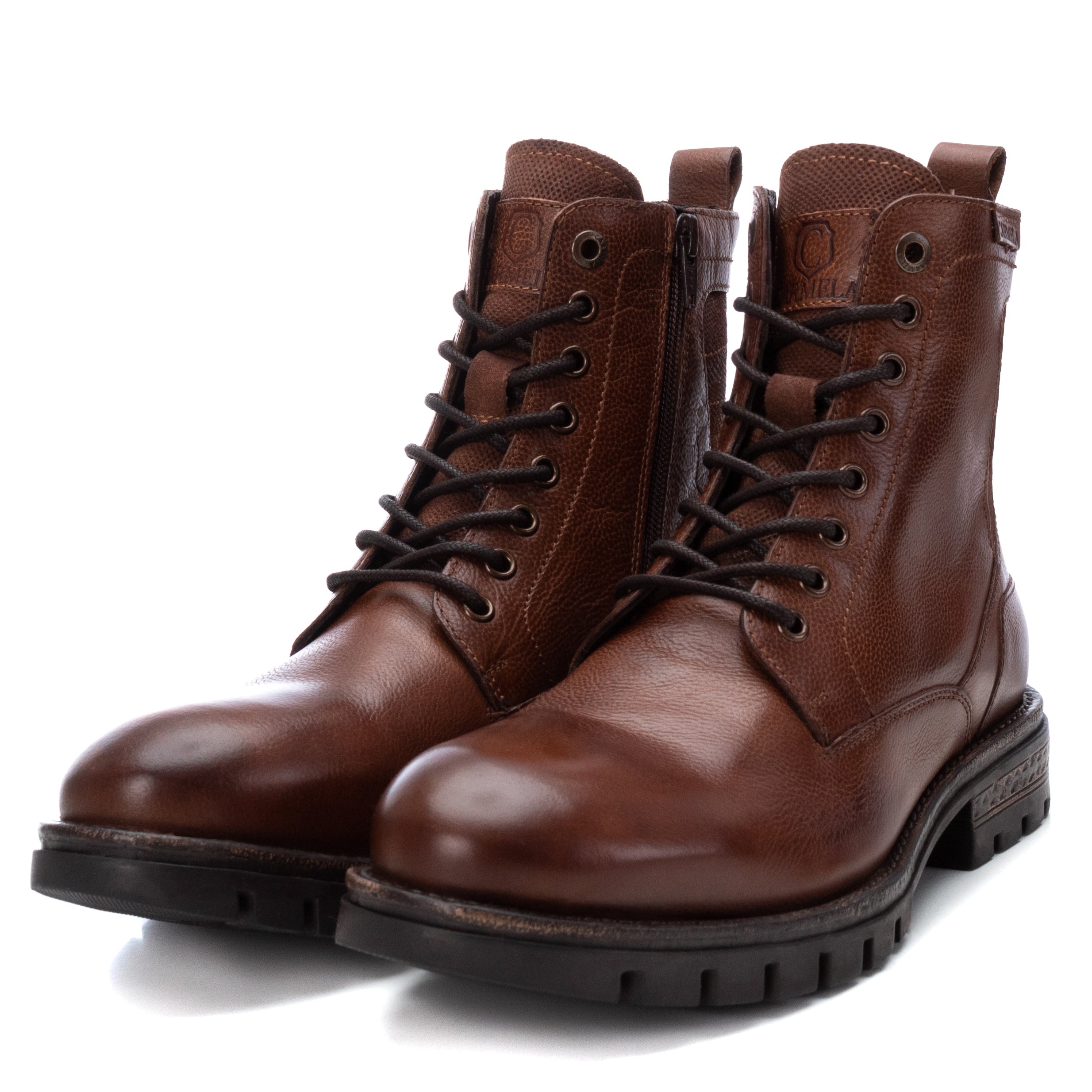 Carmela 16034802 Bottines Homme Marron Cuir Zip