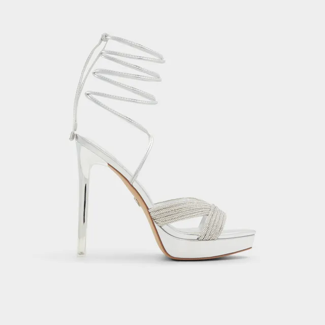 Aldo Vivyana sandales talon strass argenté