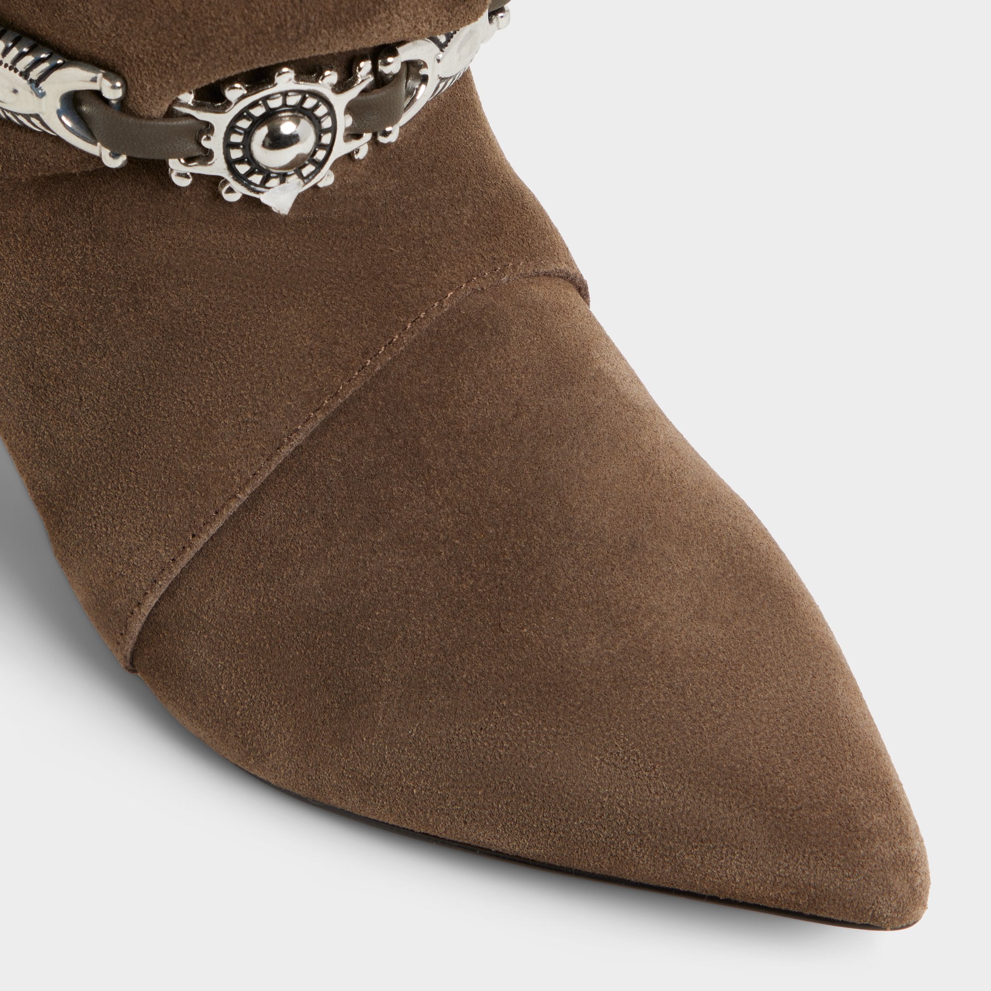 ALDO Bowy bottes daim marron talon kitten western