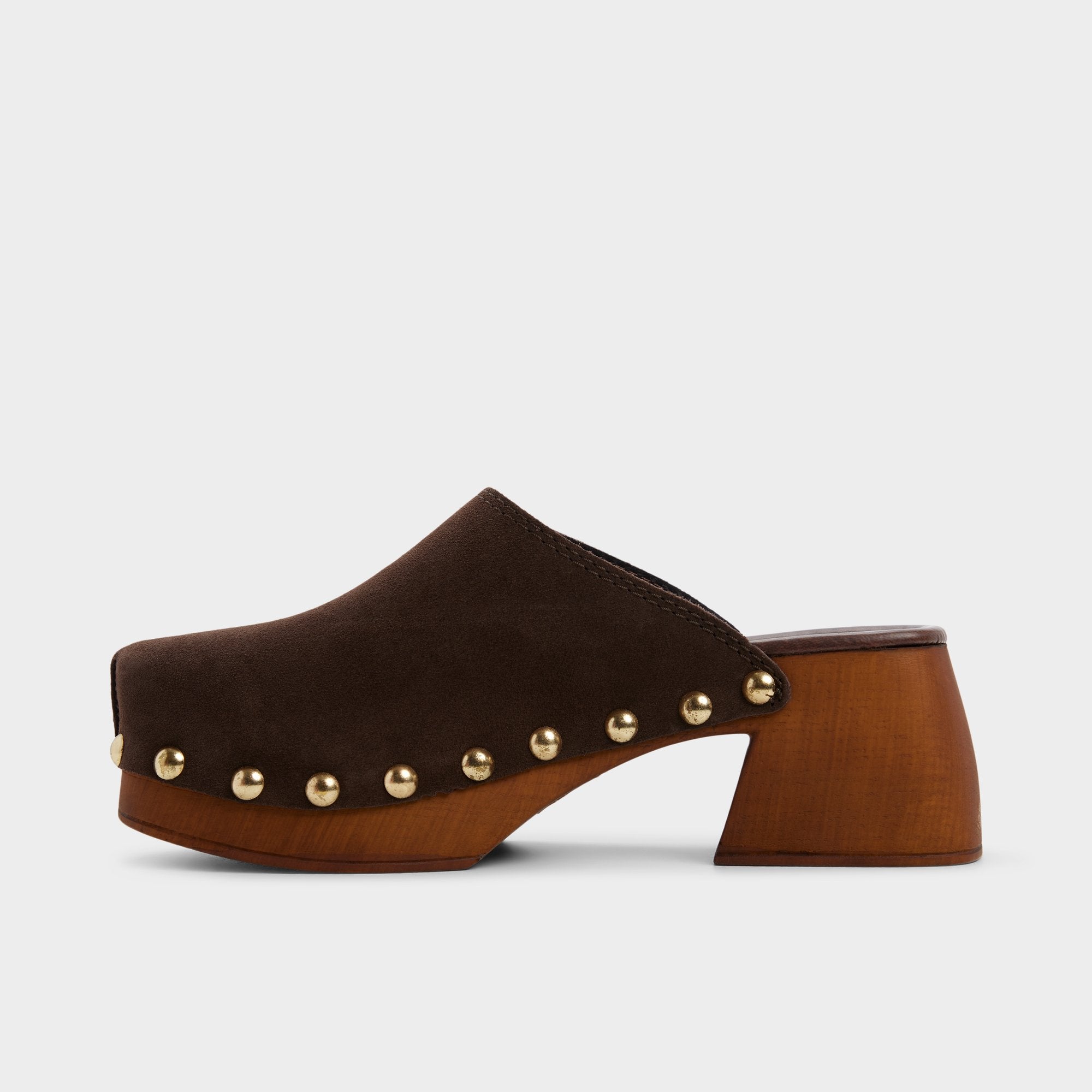 ALDO Tayloria mules suède marron talon bois