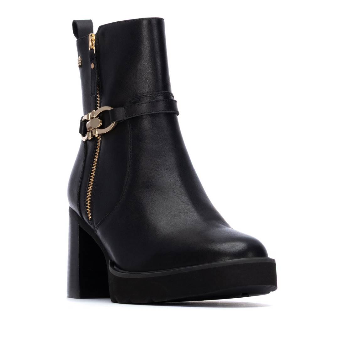 Carmela 16268501 bottines femme cuir noir chaîne