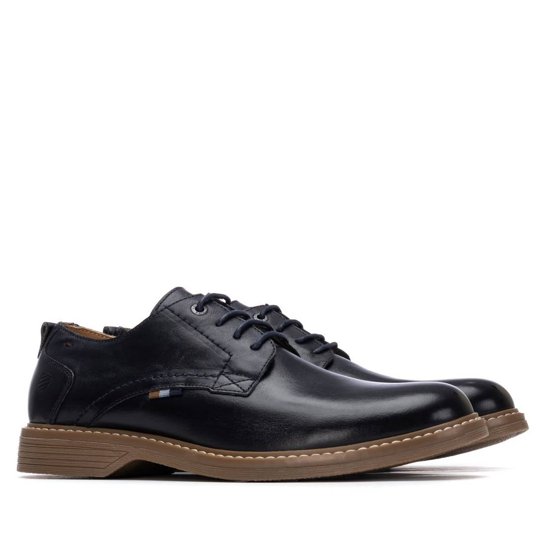 Carmela 16390402 derby homme bleu cuir lisse