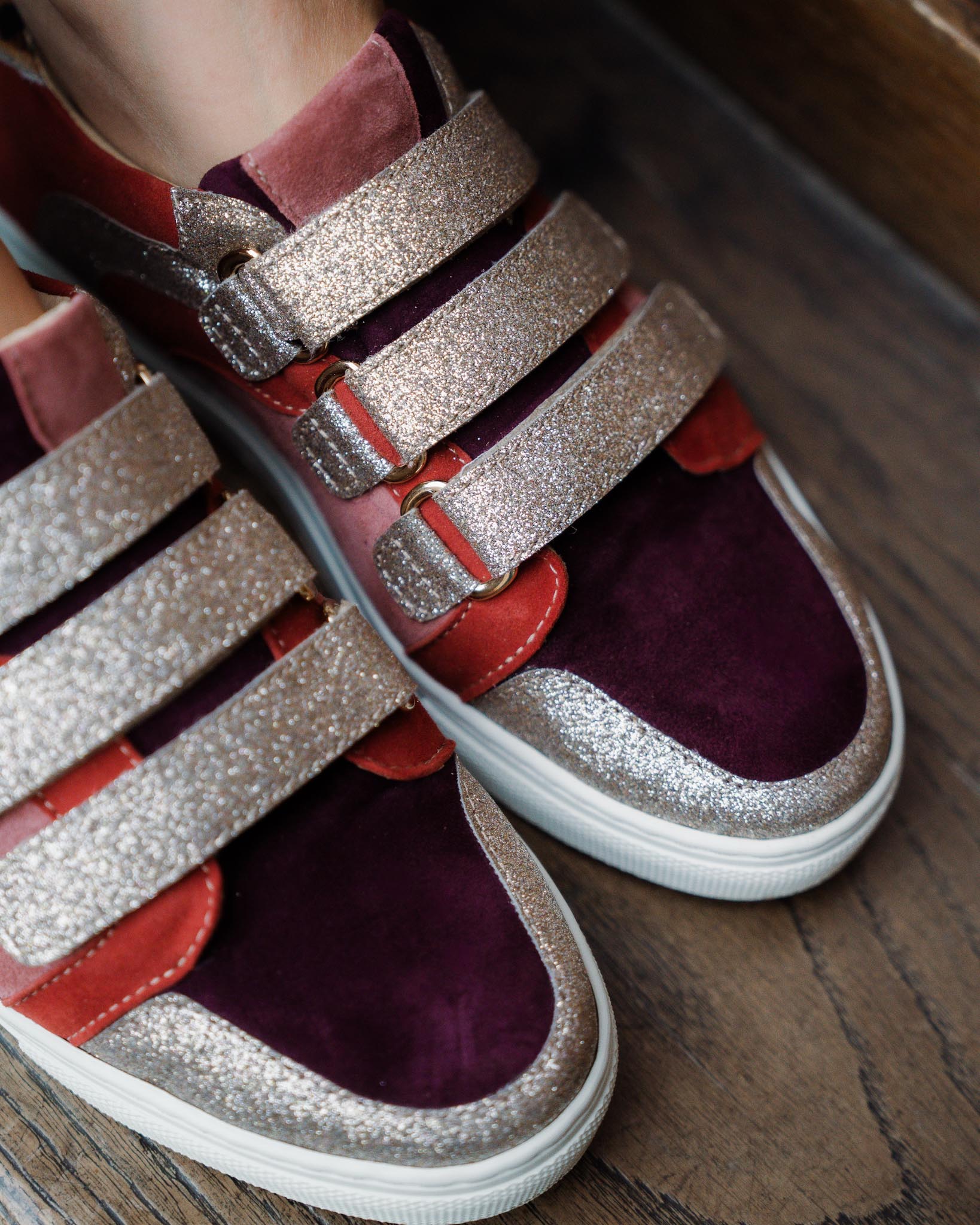 Dessine Moi Un Soulier basket Oscar scratch velours multicolore