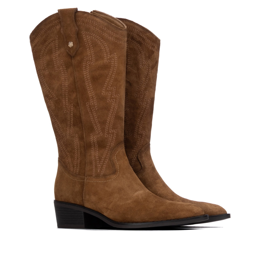 Carmela 16438102 bottes cuir camel talon femme zip