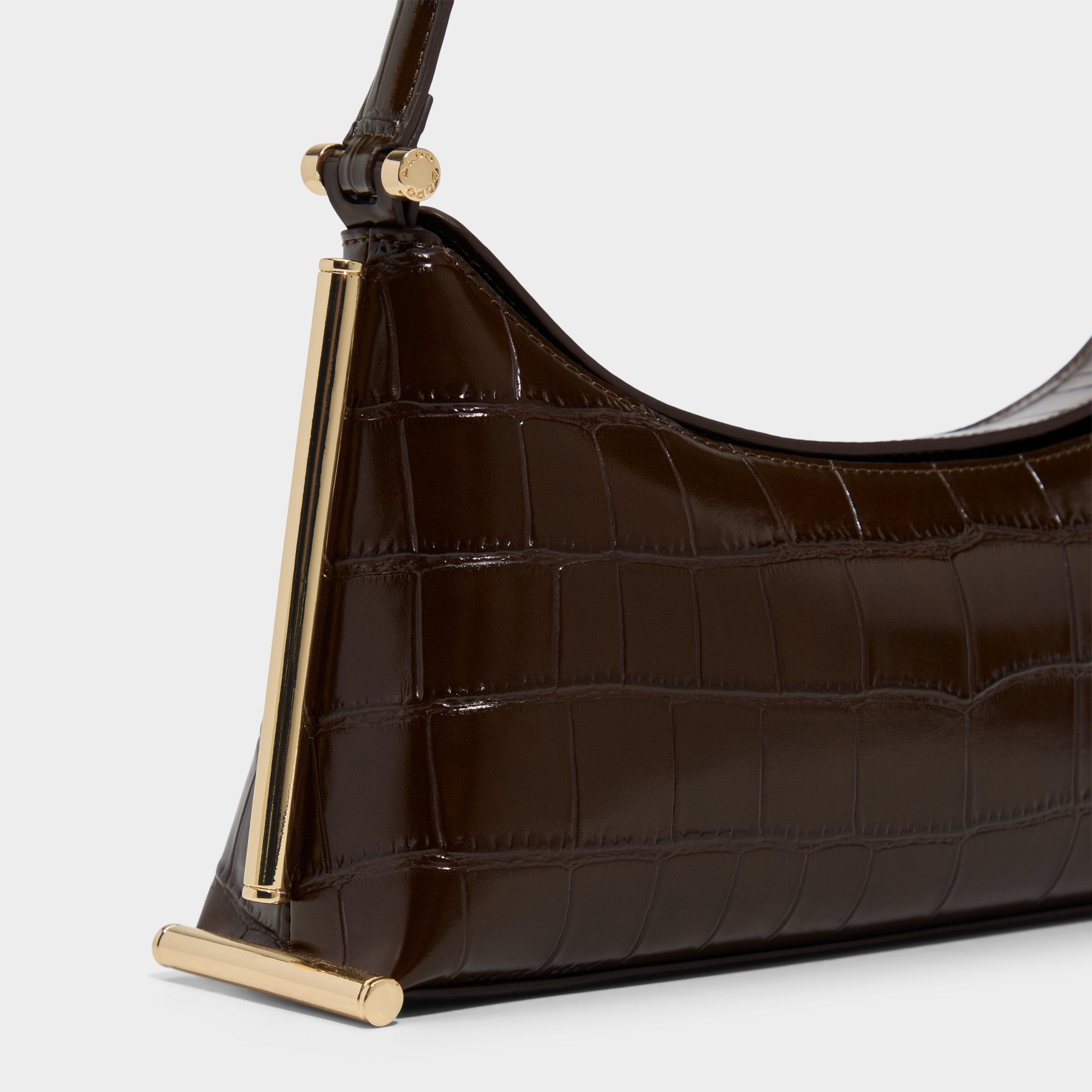 ALDO Chelleieex sac épaule marron effet croco