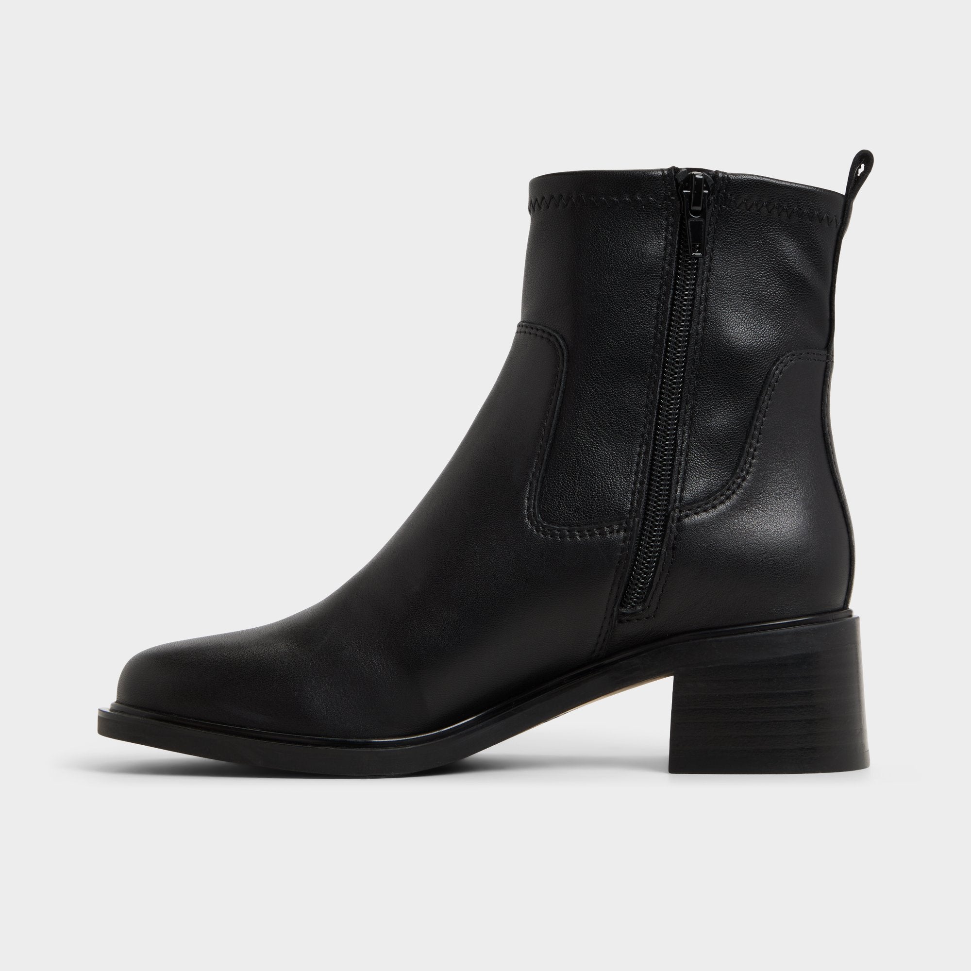 Aldo Tywyn bottines cuir noir talon bloc