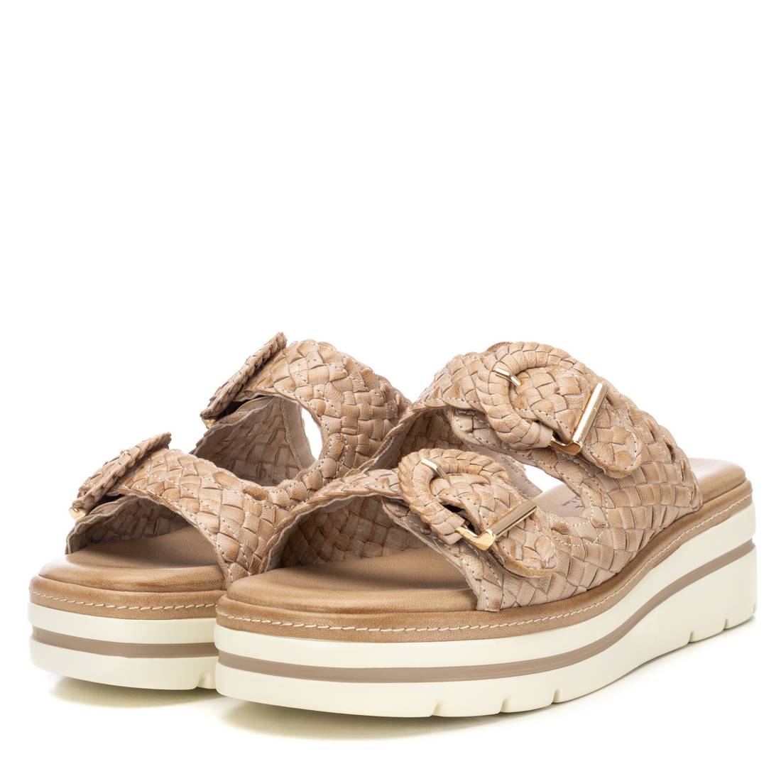 Carmela 162335 16233501 sandale compensée cuir beige