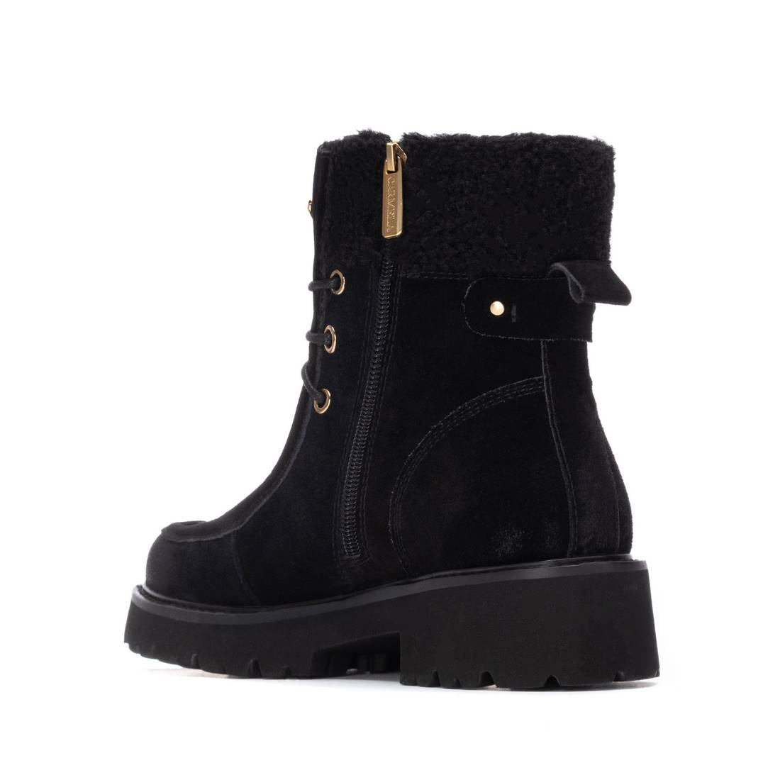 Carmela 16271703 bottines femme noires cuir fourré