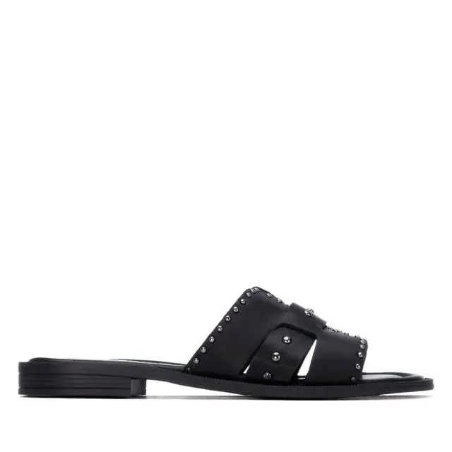 Carmela 16306001 sandales femme noir cuir clous