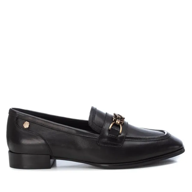 Carmela 161986 16198602 mocassin noir cuir métal