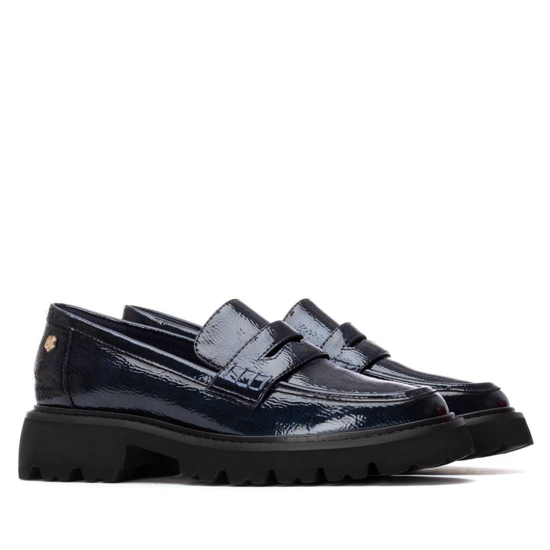 Carmela 16255103 mocassins vernis femme bleu