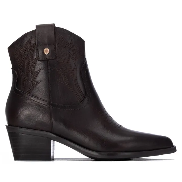 Carmela 16439102 bottine cuir marron talon bas
