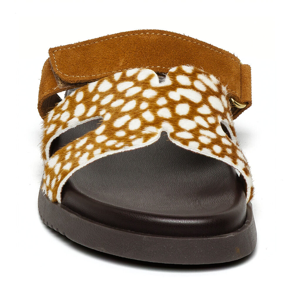 Steve Madden Missile-A sandale plate cuir marron multi