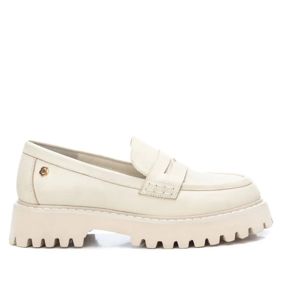 Carmela 161068 16106804 mocassin cuir blanc plat