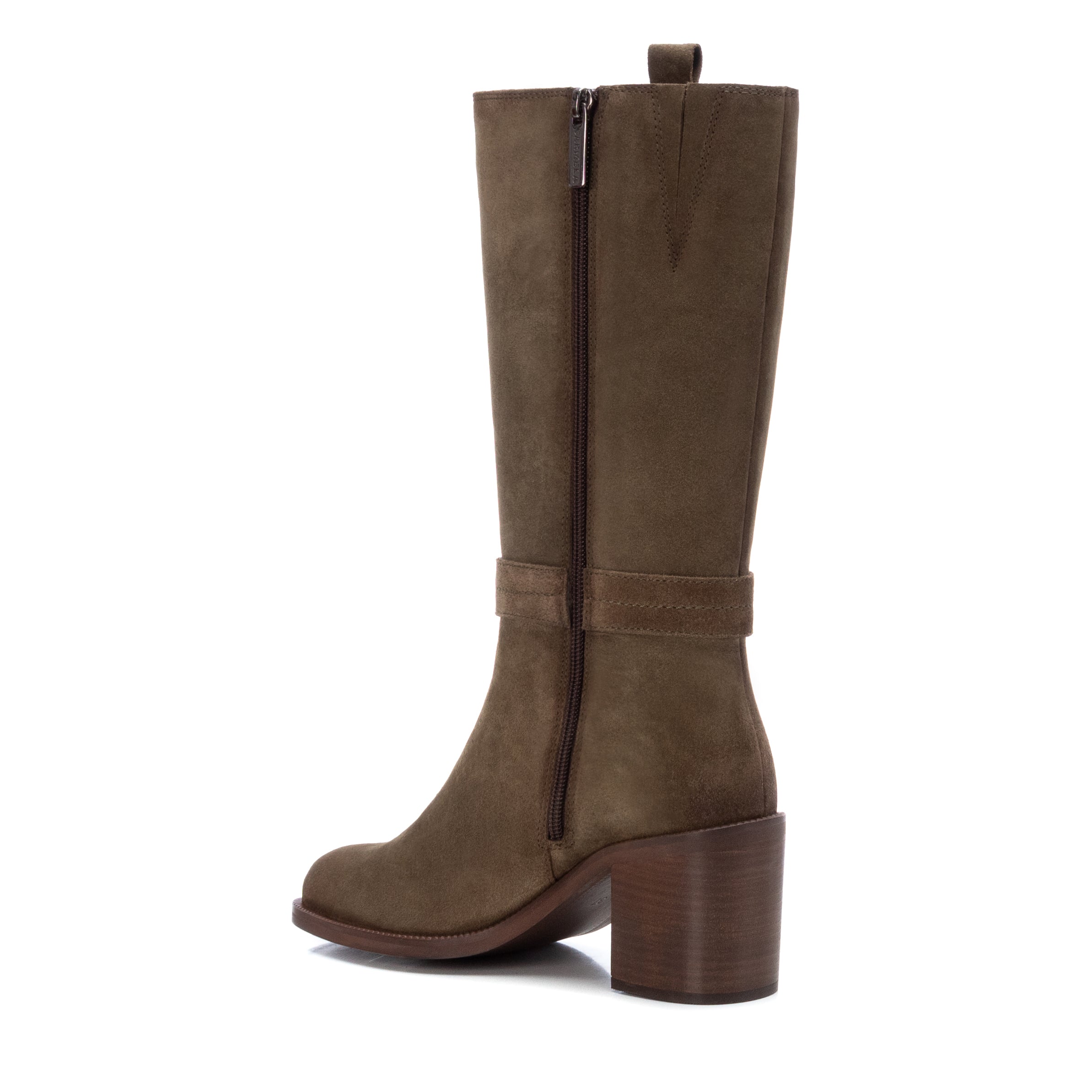 Carmela 16006103 bottes femme vert cuir talon 7 cm