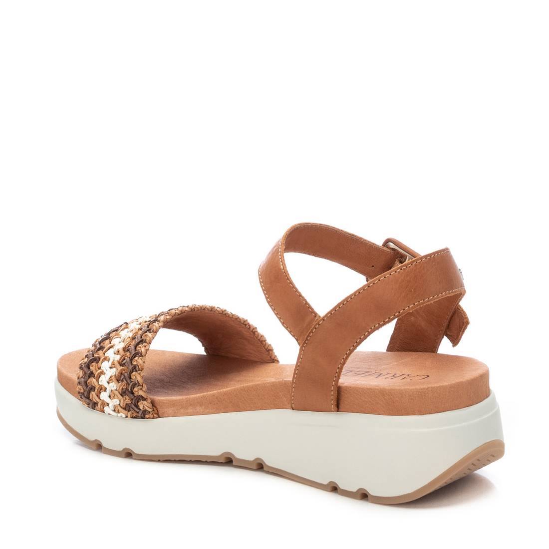 Carmela 16059001 sandales femme marron cuir plat
