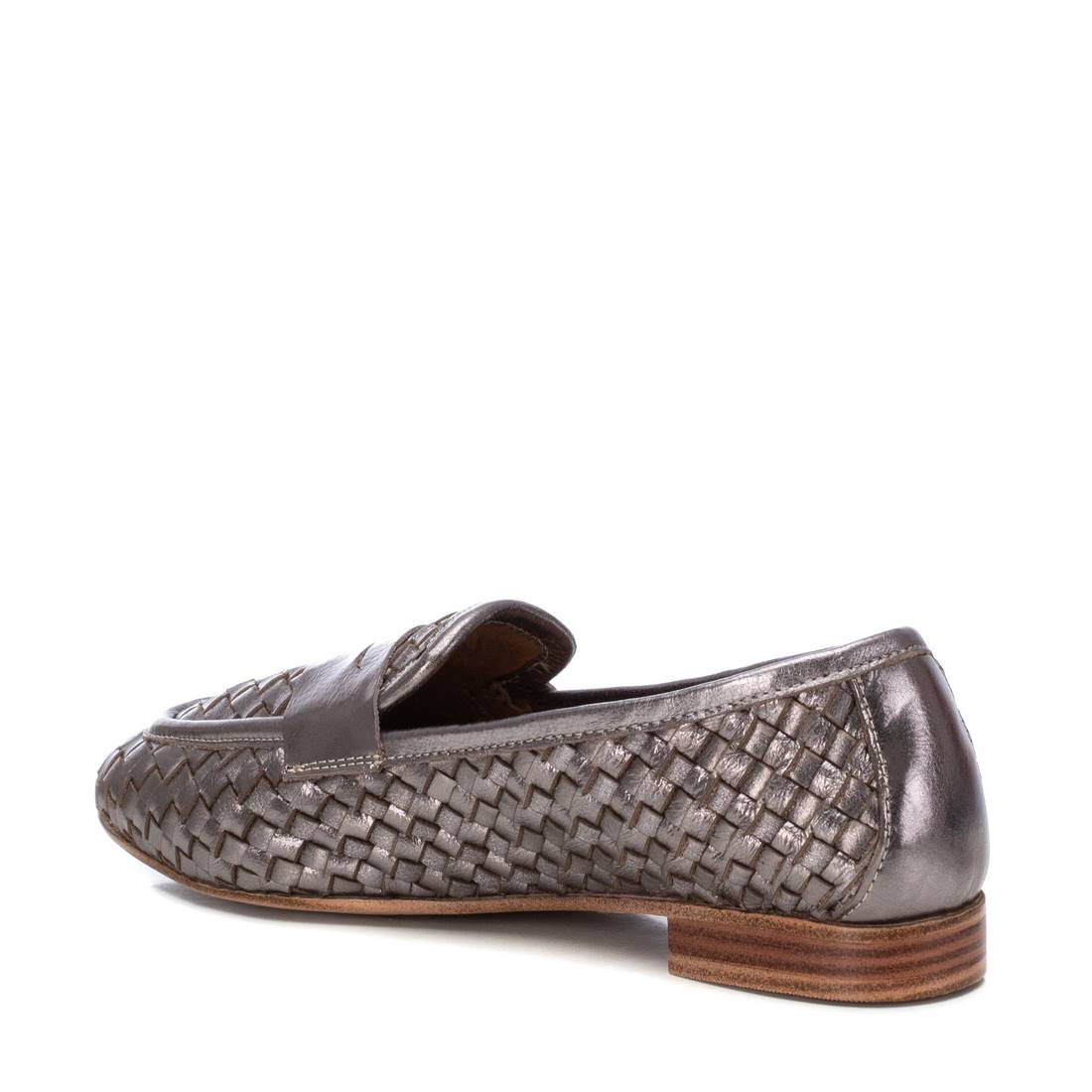 Carmela 16130202 mocassins femme cuir gris tressé