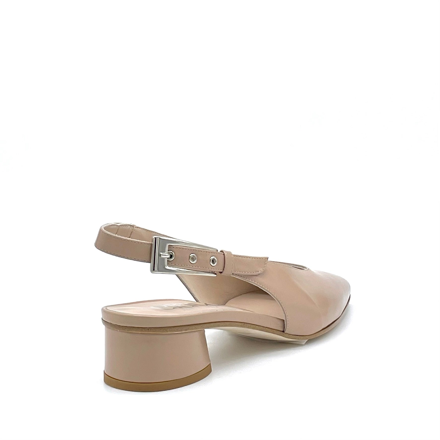 Elata 15169 slingback cuir marron talon 3,5 cm