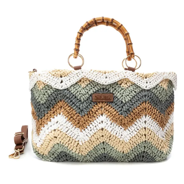 Carmela 18615902 sac rafia vert 24x42 cm