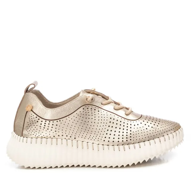 Carmela 16236905 baskets cuir doré à lacets