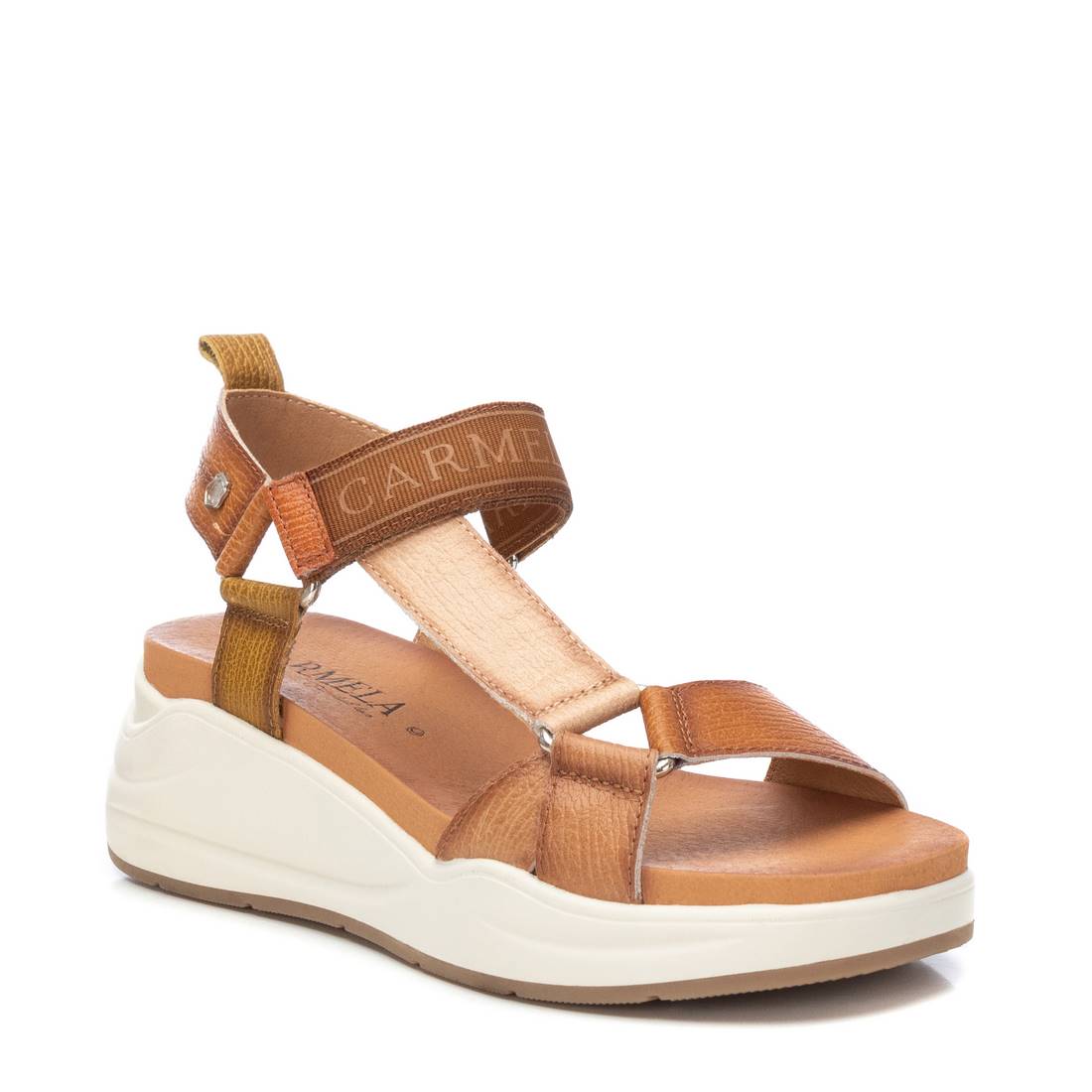 Carmela 16155102 sandales cuir marron plates